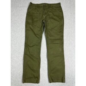 Best Made Double Knee Utility Pant Men 38x34 (36x32) Olive Green Canvas Workwear